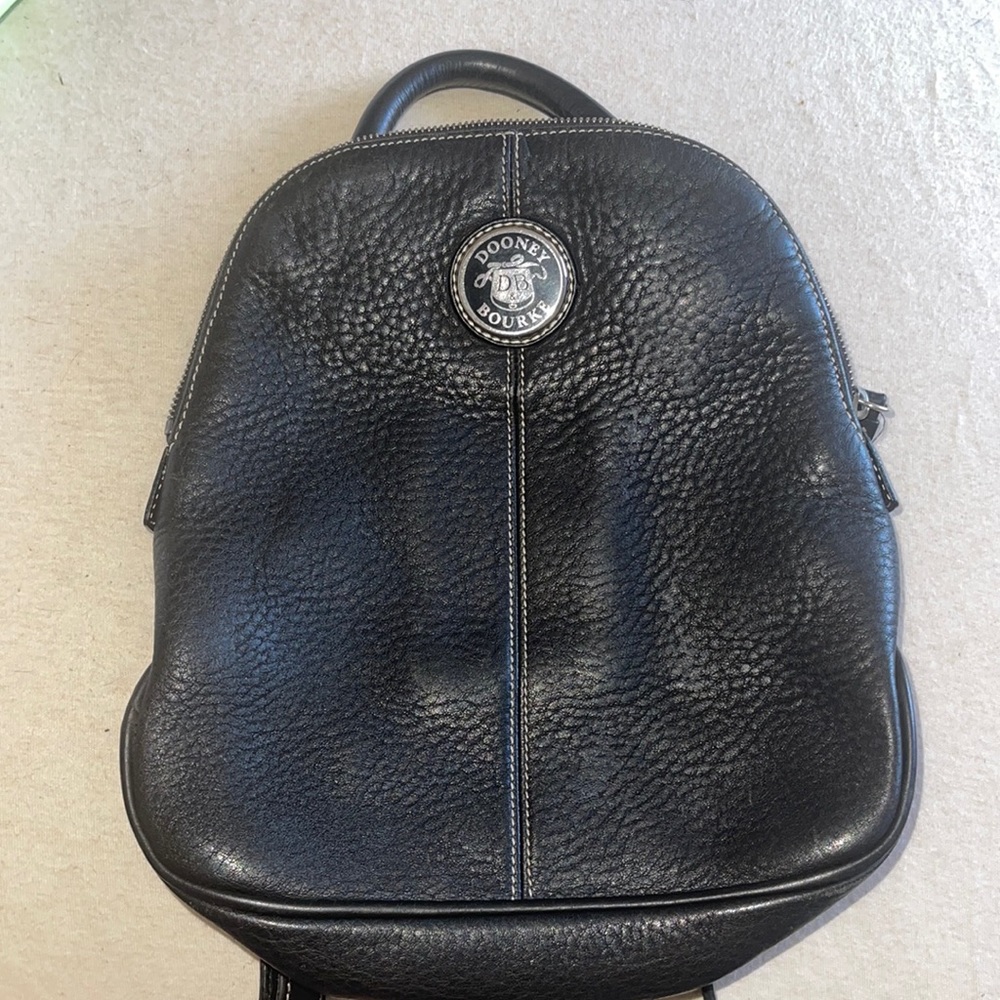 Dooney & Bourke Black Leather Backpack Purse